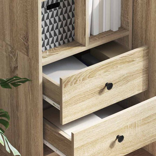 vidaXL Highboard so z&aacute;suvkou Sonoma dub 45,5 x 34 x 127 cm