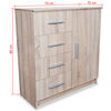 vidaXL Komoda z drevotriesky, 79x35x88 cm, dubov&aacute; farba