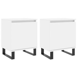 vidaXL Nočn&eacute; skrinky 2 ks biele 40x30x50 cm kompozitn&eacute; drevo