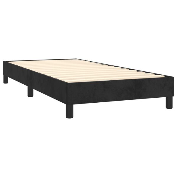vidaXL Posteľn&yacute; r&aacute;m boxspring s matracom čierny 90x190 cm zamat