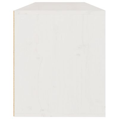 vidaXL Nástenná skrinka biela 100x30x35 cm masívna borovica