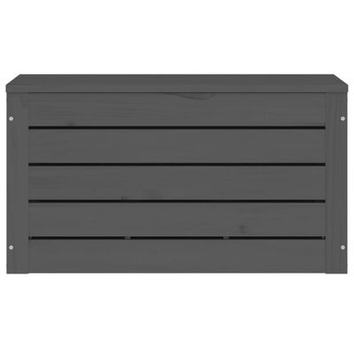 vidaXL Úložný box sivý 59,5x36,5x33 cm masívna borovica