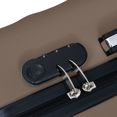 vidaXL Súprava cestovných kufrov s tvrdým krytom 3 ks hnedá ABS