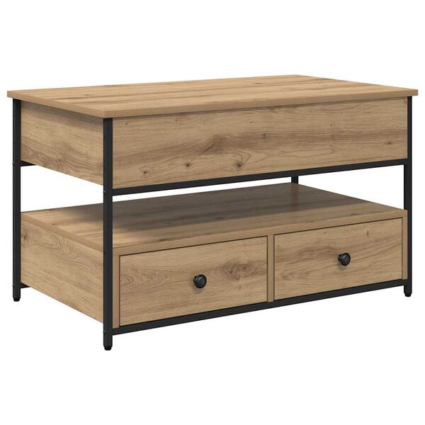 vidaXL Konferenčn&yacute; stol&iacute;k so z&aacute;suvkou Remeseln&yacute; dub 85 x 50 x 50 cm