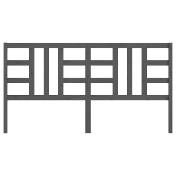 vidaXL Čelo postele sivé 206x4x100 cm masívna borovica