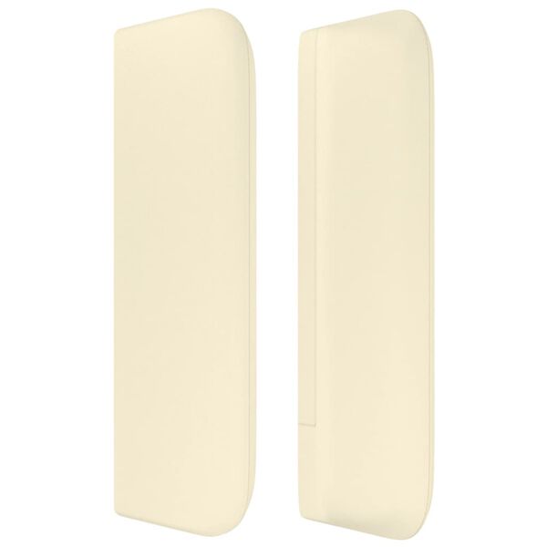 vidaXL Čelo postele so z&aacute;hybmi kr&eacute;mov&yacute; 163x16x78/88 cm umel&aacute; koža