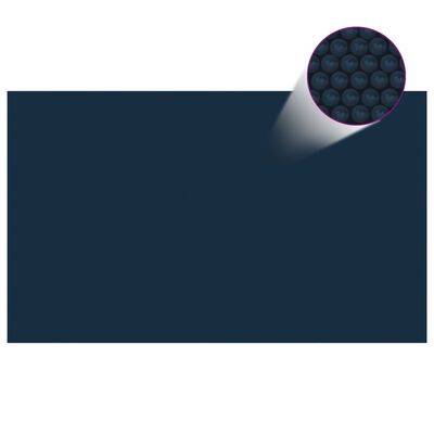 vidaXL Plávajúca solárna bazénová fólia z PE 500x300 cm čierna a modrá