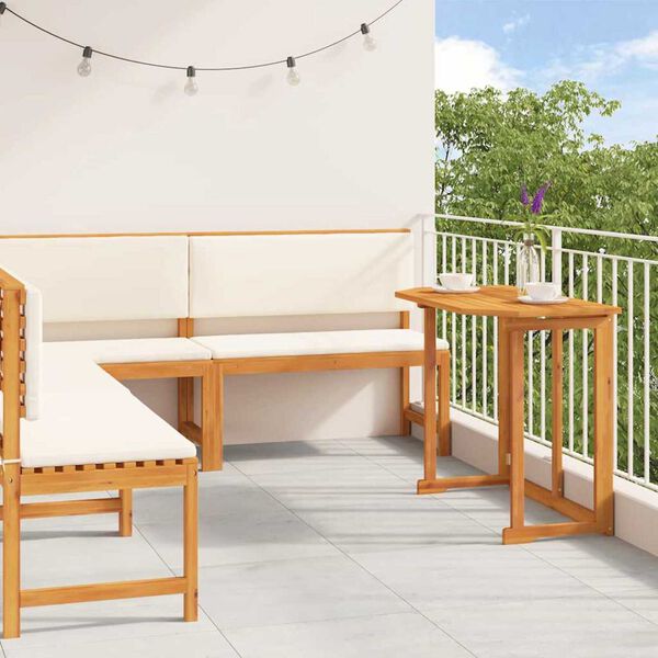 vidaXL Súprava záhradných lavičiek 4 pcs Hnedá akáciový masív