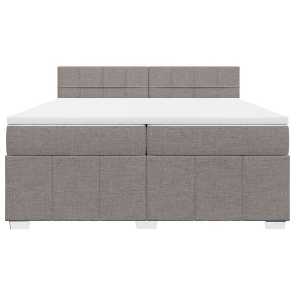 vidaXL Boxspring posteľ s matracom sivohned&yacute; 200x200 cm l&aacute;tka