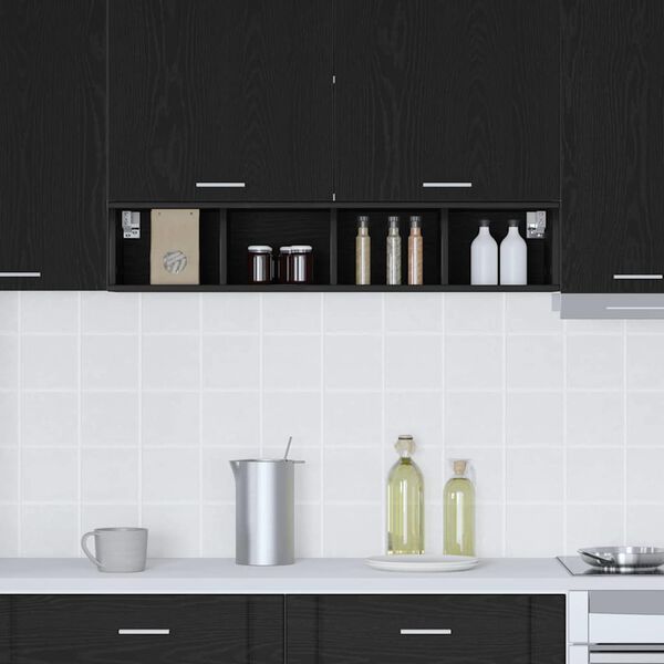 vidaXL Z&aacute;vesn&aacute; skrinka Čierny dub 20 x 29,5 x 100 cm Kompozitn&eacute; drevo