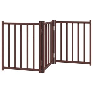 vidaXL Br&aacute;na pre psa skladacia 3 panely 150 cm mas&iacute;vne jedľov&eacute; drevo