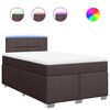 vidaXL Boxspring posteľ s matracom tmavohned&aacute; 120x200 cm l&aacute;tka
