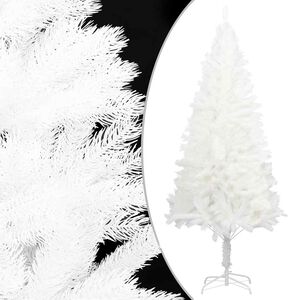 vidaXL Umel&yacute; vianočn&yacute; stromček, realistick&eacute; ihličie, biely 210 cm
