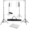 vidaXL Sada do foto&scaron;t&uacute;dia so softbox svetlami a pozad&iacute;m