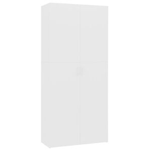 vidaXL Skrinka na top&aacute;nky, biela 80x35,5x180 cm, kompozitn&eacute; drevo