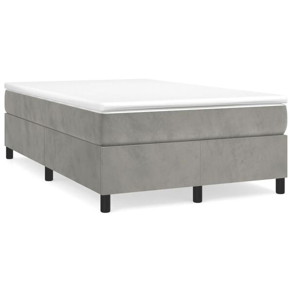vidaXL Boxspring posteľ s matracom bledosiv&aacute; 120x190 cm zamat