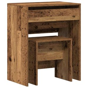 vidaXL Toaletn&yacute; stol&iacute;k Star&eacute; drevo 60 x 40 x 75 cm Kompozitn&eacute; drevo
