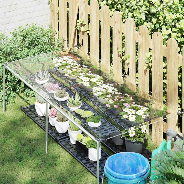 vidaXL Plachta s očkami Priehľadn&aacute; 1 x 2 m Polyetyl&eacute;n