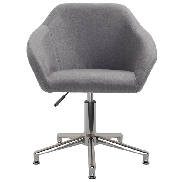 vidaXL Otočné jedálenské stoličky 4 ks bledosivé látkové