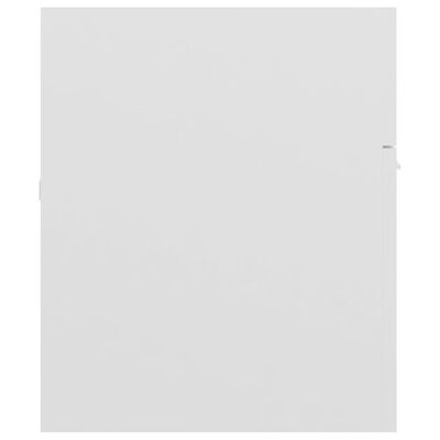 vidaXL Skrinka pod umývadlo, lesklá biela 100x38,5x46 cm