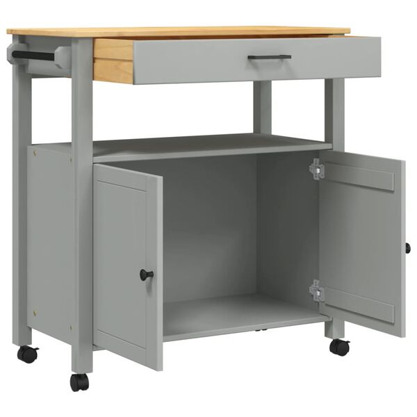 vidaXL Kuchynský vozík MONZA 84x40x88,5 cm borovicový masív