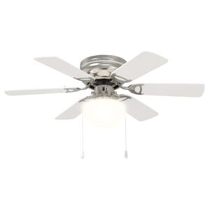 vidaXL Stropn&yacute; ventil&aacute;tor s osvetlen&iacute;m &Oslash; 82 cm Biela