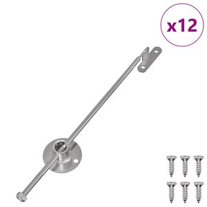 vidaXL Plynov&yacute; strut 12 pcs Strieborn&aacute; 190 mm Železo