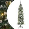 vidaXL Umel&yacute; chud&yacute; vianočn&yacute; strom s 300 LED-i Zelen&aacute; a biela 210 cm