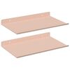 vidaXL Z&aacute;vesn&aacute; polica 2 ks Ružov&aacute; 30 x 18 x 2,5 cm Oceľ