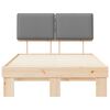 vidaXL Rám postele s čalúneným čelom Svetlosivá 120 x 200 cm