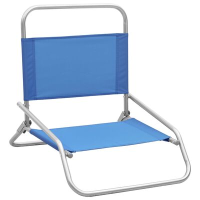 vidaXL Skladacie plážové stoličky 2 ks modré látka