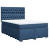 vidaXL Boxspring posteľ s matracom modr&yacute; 140x190 cm l&aacute;tka