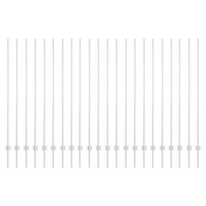 vidaXL Stĺp na plot. 22 pcs Strieborn&aacute; 200 cm Oceľ