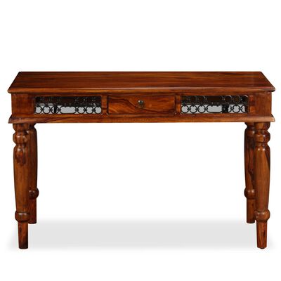 vidaXL Písací stôl, masívne sheeshamové drevo, 120x50x76 cm