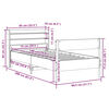 vidaXL Posteľ bez matraca voskovo hnedá 75x190 cm masívna borovica