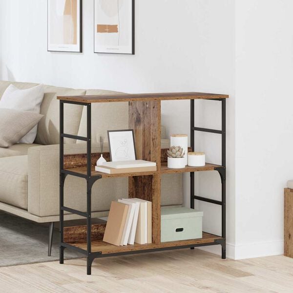 vidaXL Reg&aacute;l na knihy Star&eacute; drevo 78.5 x 33 x 82 cm Kompozitn&eacute; drevo