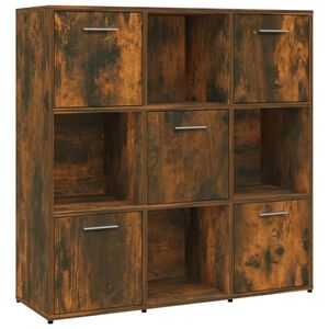 vidaXL Knižnica dymov&yacute; dub 90x30x90 cm spracovan&eacute; drevo