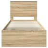 vidaXL R&aacute;m postele Sonoma dub 90 x 190 cm Mas&iacute;vne borovicov&eacute; drevo