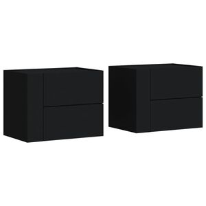 vidaXL N&aacute;stenn&eacute; nočn&eacute; stol&iacute;ky 2 ks čierne 45x30x35 cm