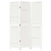 vidaXL Paraván 3 panely biely masívne drevo paulovnie