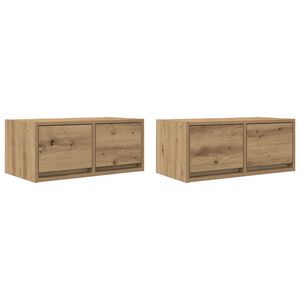 vidaXL TV stol&iacute;ky 2 ks dub artisan 60x31x25,5 cm spracovan&eacute; drevo