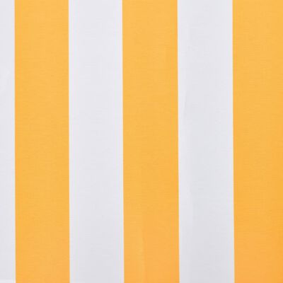 vidaXL Tieniaca plachta na markízu, plátená, oranžovo biela 350x250 cm