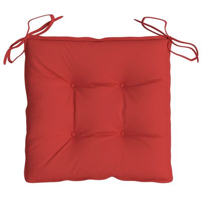 vidaXL Podložky na stoličku 4 ks 40x40x7 cm, oxfordská látka, červené
