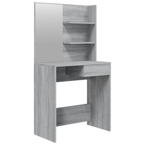 vidaXL Toaletn&yacute; stol&iacute;k so zrkadlom siv&yacute; dub sonoma 74,5x40x141 cm