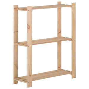 vidaXL &Uacute;ložn&yacute; reg&aacute;l s 3 policami 60x28,5x90 cm borovicov&yacute; mas&iacute;v