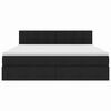 vidaXL Postel s &uacute;ložn&yacute;m prostorem a matrac&iacute; Čierna 160 x 200 cm