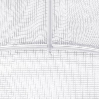 vidaXL Fóliovník s oceľovým rámom biely 24 m² 6x4x2 m