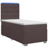 vidaXL Posteľ boxspring s matracom Tmavohned&aacute; 90 x 190 cm L&aacute;tka