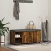 vidaXL Predsieňov&aacute; lavica s vank&uacute;&scaron;om Dymov&aacute; dub 100 x 38 x 46 cm