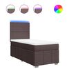 vidaXL Boxspring posteľ s matracom tmavohned&aacute; 90x190 cm l&aacute;tka